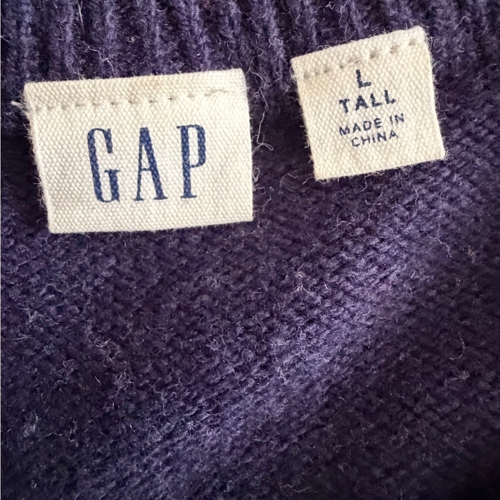 Gap Women's Navy Multicolor Patterned Sweater - image 2
